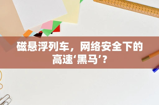 磁悬浮列车，网络安全下的高速‘黑马’？