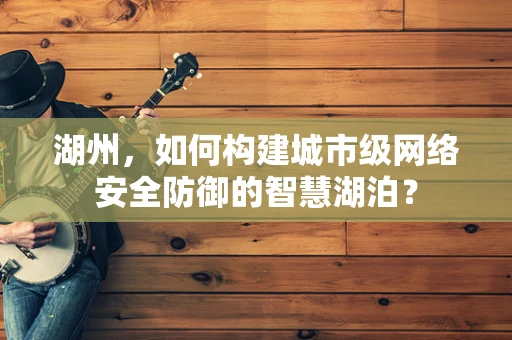 湖州，如何构建城市级网络安全防御的智慧湖泊？