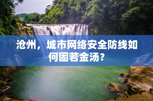 沧州，城市网络安全防线如何固若金汤？