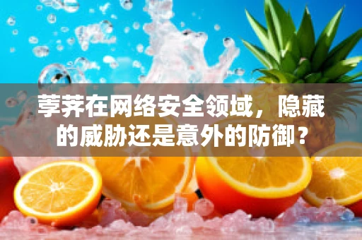 荸荠在网络安全领域，隐藏的威胁还是意外的防御？