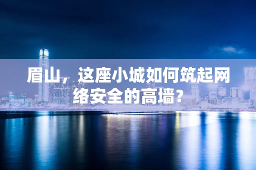 眉山，这座小城如何筑起网络安全的高墙？