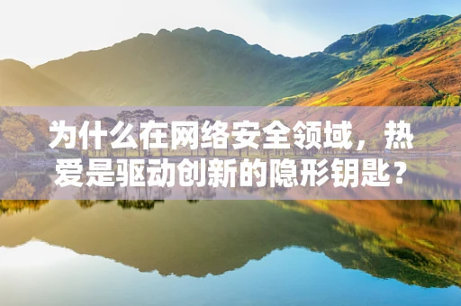 为什么在网络安全领域，热爱是驱动创新的隐形钥匙？