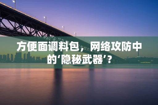 方便面调料包，网络攻防中的‘隐秘武器’？