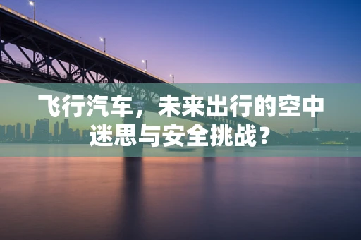 飞行汽车，未来出行的空中迷思与安全挑战？