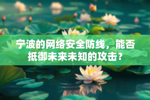 宁波的网络安全防线，能否抵御未来未知的攻击？