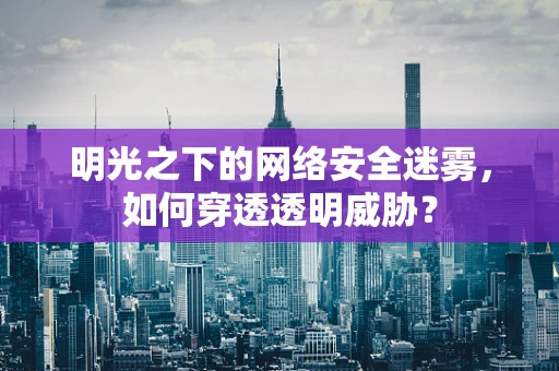 明光之下的网络安全迷雾，如何穿透透明威胁？