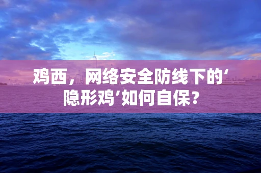 鸡西，网络安全防线下的‘隐形鸡’如何自保？
