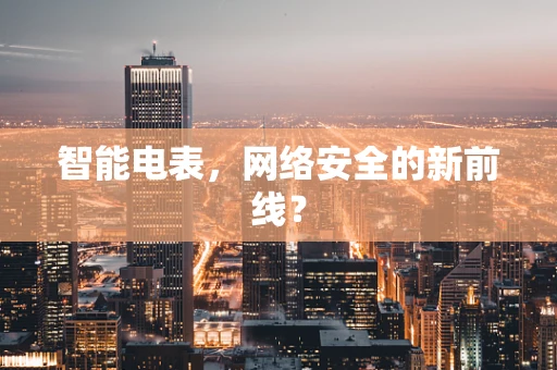 智能电表，网络安全的新前线？