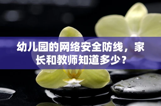 幼儿园的网络安全防线，家长和教师知道多少？