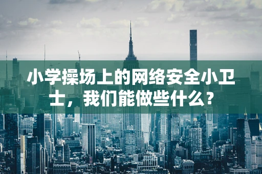 小学操场上的网络安全小卫士，我们能做些什么？