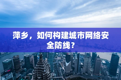 萍乡，如何构建城市网络安全防线？