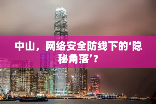 中山，网络安全防线下的‘隐秘角落’？