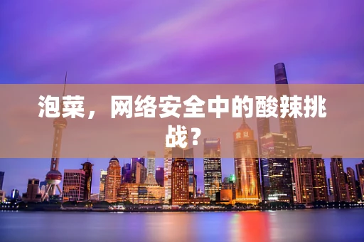 泡菜，网络安全中的酸辣挑战？