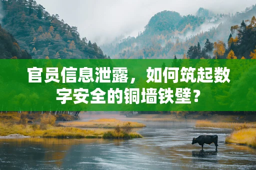 官员信息泄露，如何筑起数字安全的铜墙铁壁？