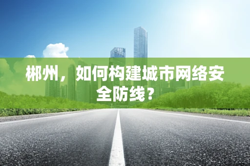 郴州，如何构建城市网络安全防线？