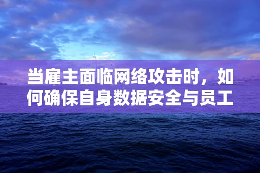 当雇主面临网络攻击时，如何确保自身数据安全与员工隐私的平衡？
