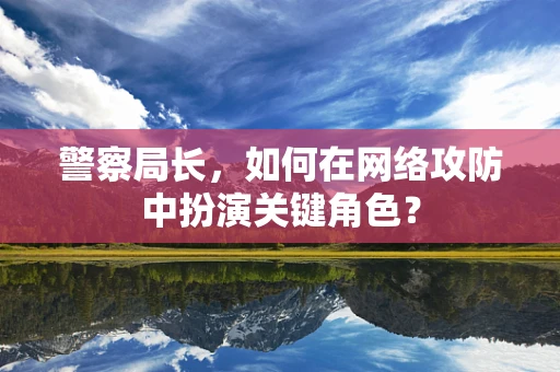 警察局长，如何在网络攻防中扮演关键角色？