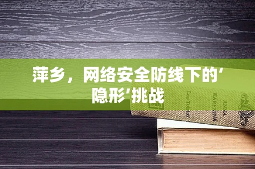 萍乡，网络安全防线下的‘隐形’挑战