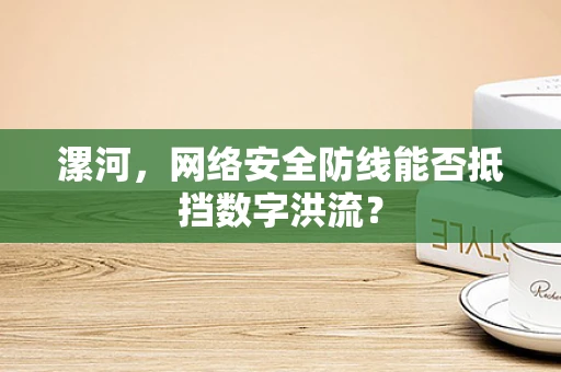 漯河，网络安全防线能否抵挡数字洪流？