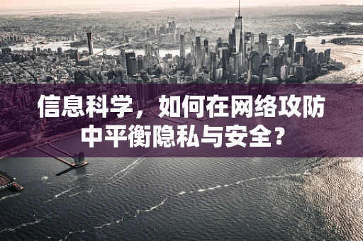 信息科学，如何在网络攻防中平衡隐私与安全？