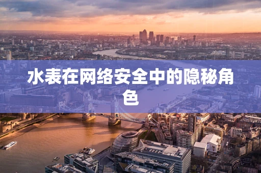 水表在网络安全中的隐秘角色