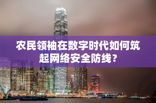 农民领袖在数字时代如何筑起网络安全防线？