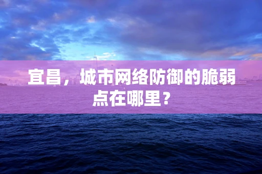 宜昌，城市网络防御的脆弱点在哪里？