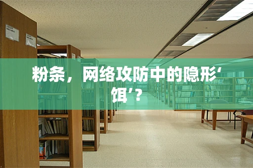 粉条，网络攻防中的隐形‘饵’？