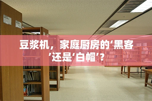 豆浆机，家庭厨房的‘黑客’还是‘白帽’？
