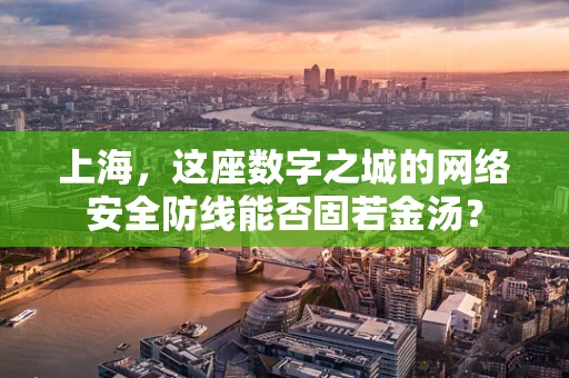 上海，这座数字之城的网络安全防线能否固若金汤？