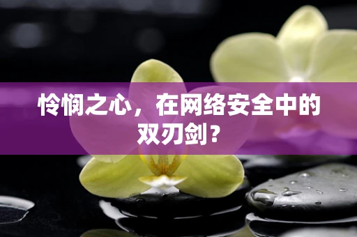 怜悯之心，在网络安全中的双刃剑？