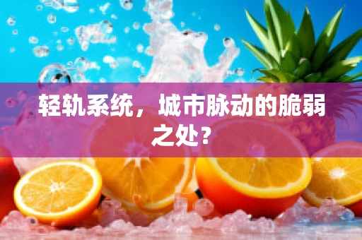 轻轨系统，城市脉动的脆弱之处？