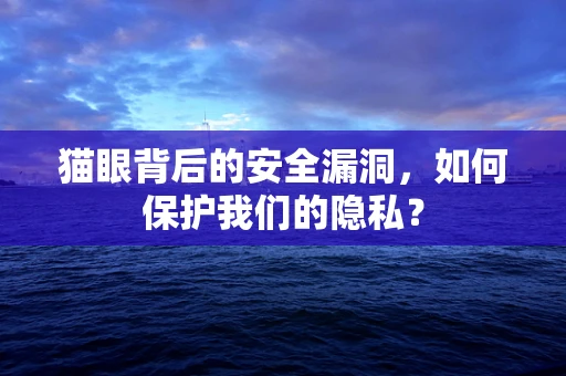 猫眼背后的安全漏洞，如何保护我们的隐私？