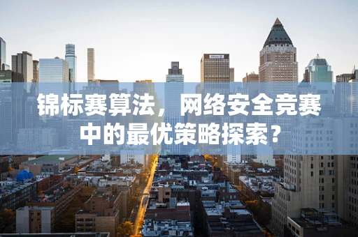 锦标赛算法，网络安全竞赛中的最优策略探索？