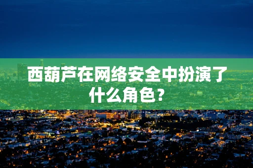 西葫芦在网络安全中扮演了什么角色？