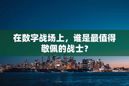 在数字战场上，谁是最值得敬佩的战士？