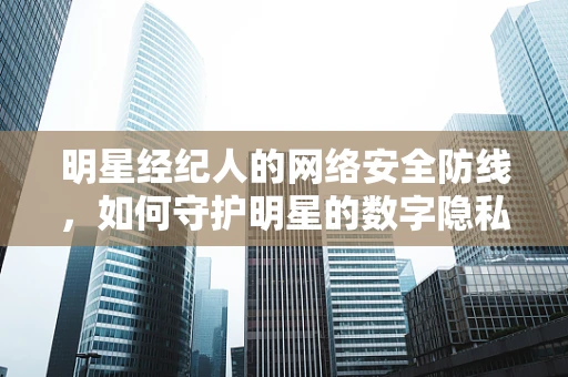 明星经纪人的网络安全防线，如何守护明星的数字隐私？