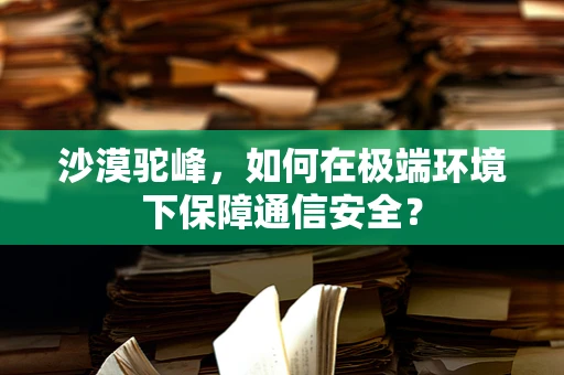 沙漠驼峰，如何在极端环境下保障通信安全？