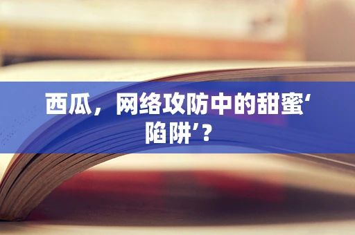 西瓜，网络攻防中的甜蜜‘陷阱’？