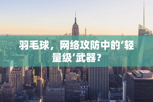 羽毛球，网络攻防中的‘轻量级’武器？