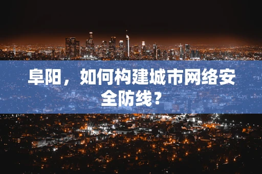 阜阳，如何构建城市网络安全防线？
