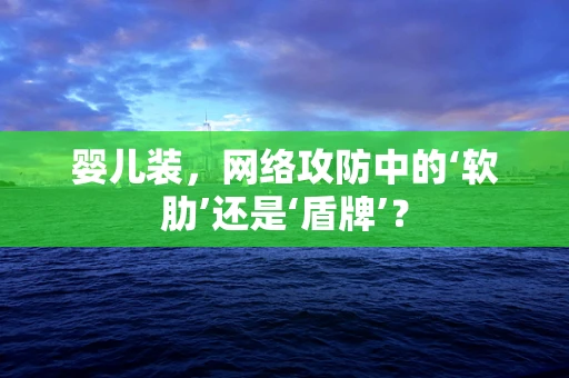婴儿装，网络攻防中的‘软肋’还是‘盾牌’？