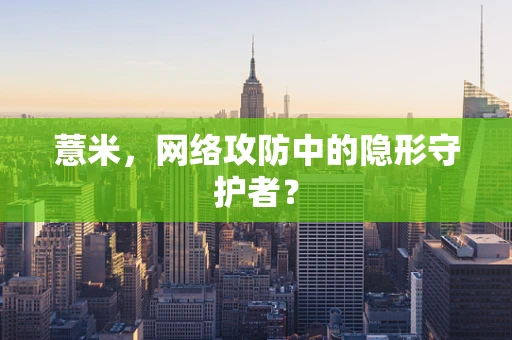 薏米，网络攻防中的隐形守护者？