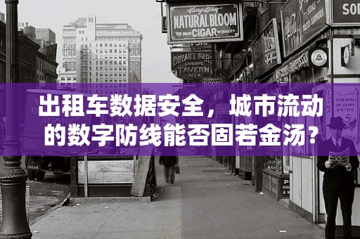 出租车数据安全，城市流动的数字防线能否固若金汤？
