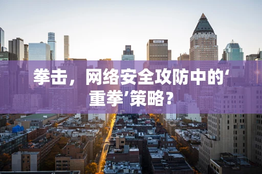 拳击，网络安全攻防中的‘重拳’策略？