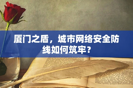 厦门之盾，城市网络安全防线如何筑牢？