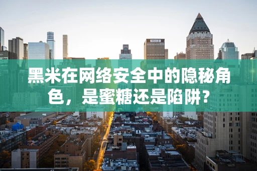 黑米在网络安全中的隐秘角色，是蜜糖还是陷阱？