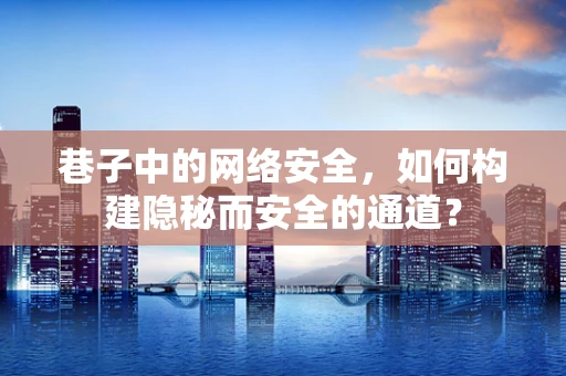 巷子中的网络安全，如何构建隐秘而安全的通道？