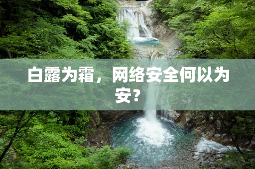 白露为霜，网络安全何以为安？