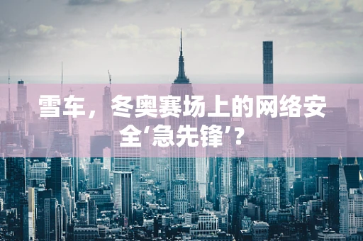 雪车，冬奥赛场上的网络安全‘急先锋’？